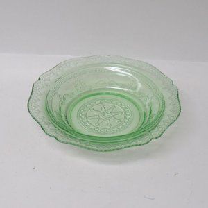 Federal Depression Glass Green PATRICIAN Spoke 6 1/2 Inch Cereal Bowl